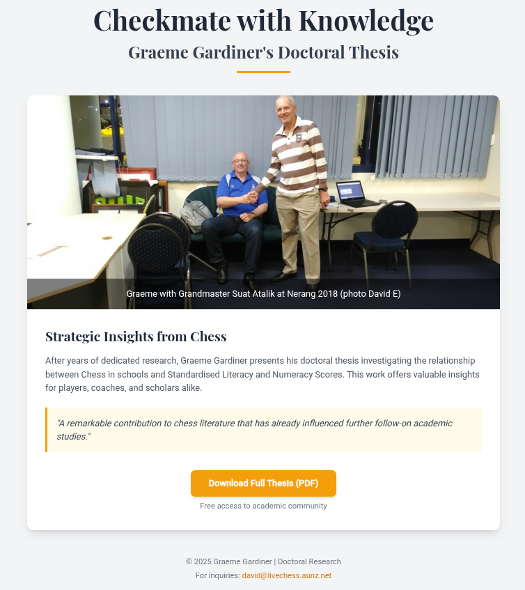 Graeme Gardiner and Suat Atalik